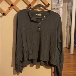 Madewell Grey Bell Sleeve Top